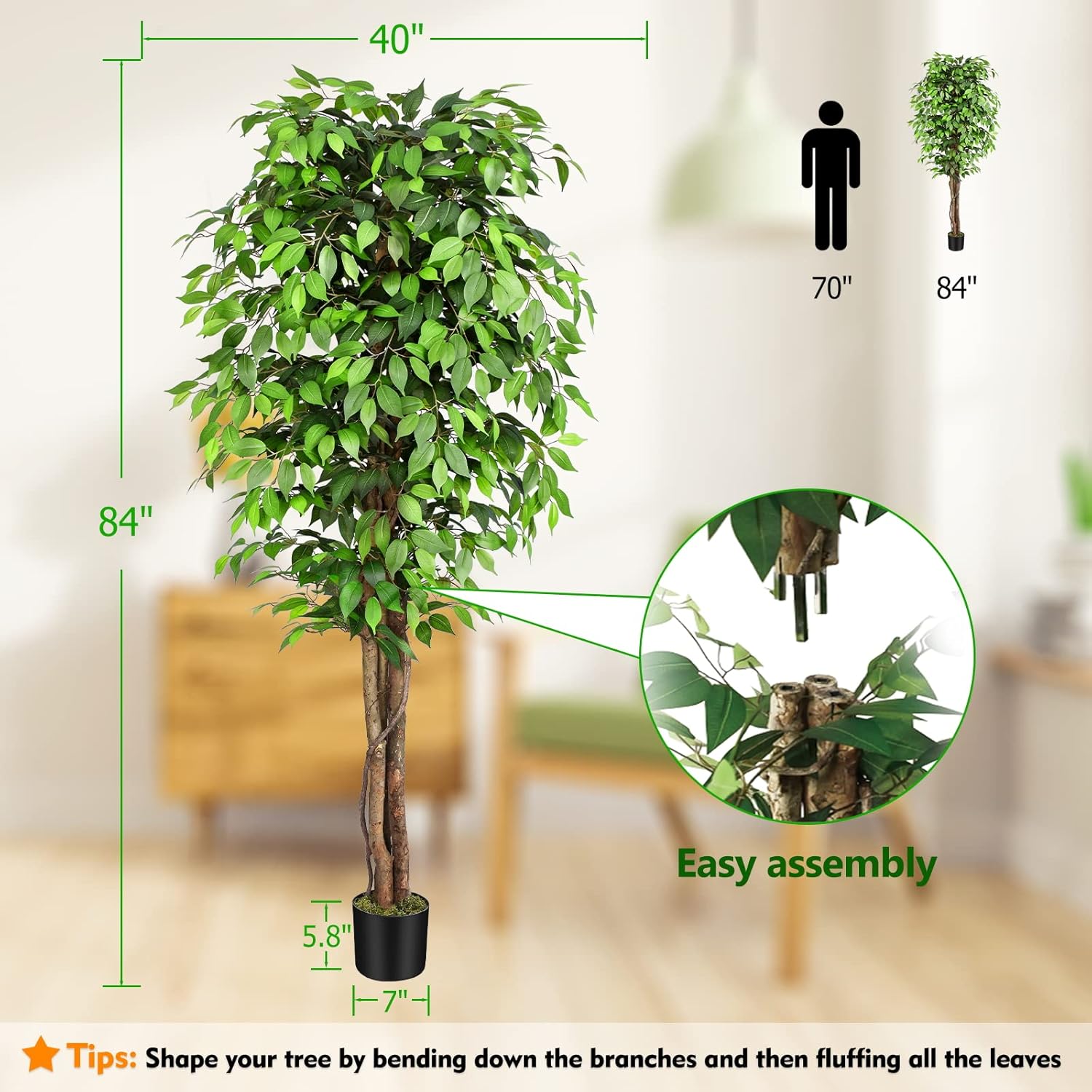 Árvore Ficus Artificial Realis - Ficus Lyrata Tree avaliação e preço
