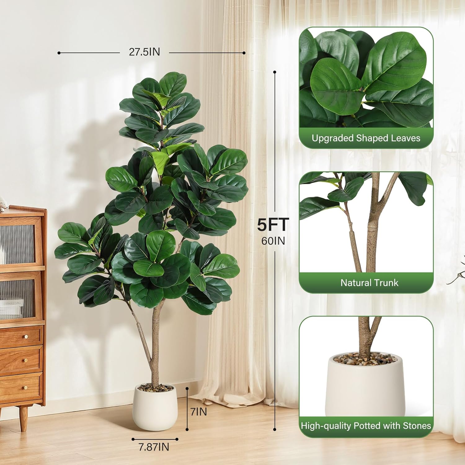 Ficus Lyrata Artificial - Plan - Ficus Lyrata Tree avaliação e preço