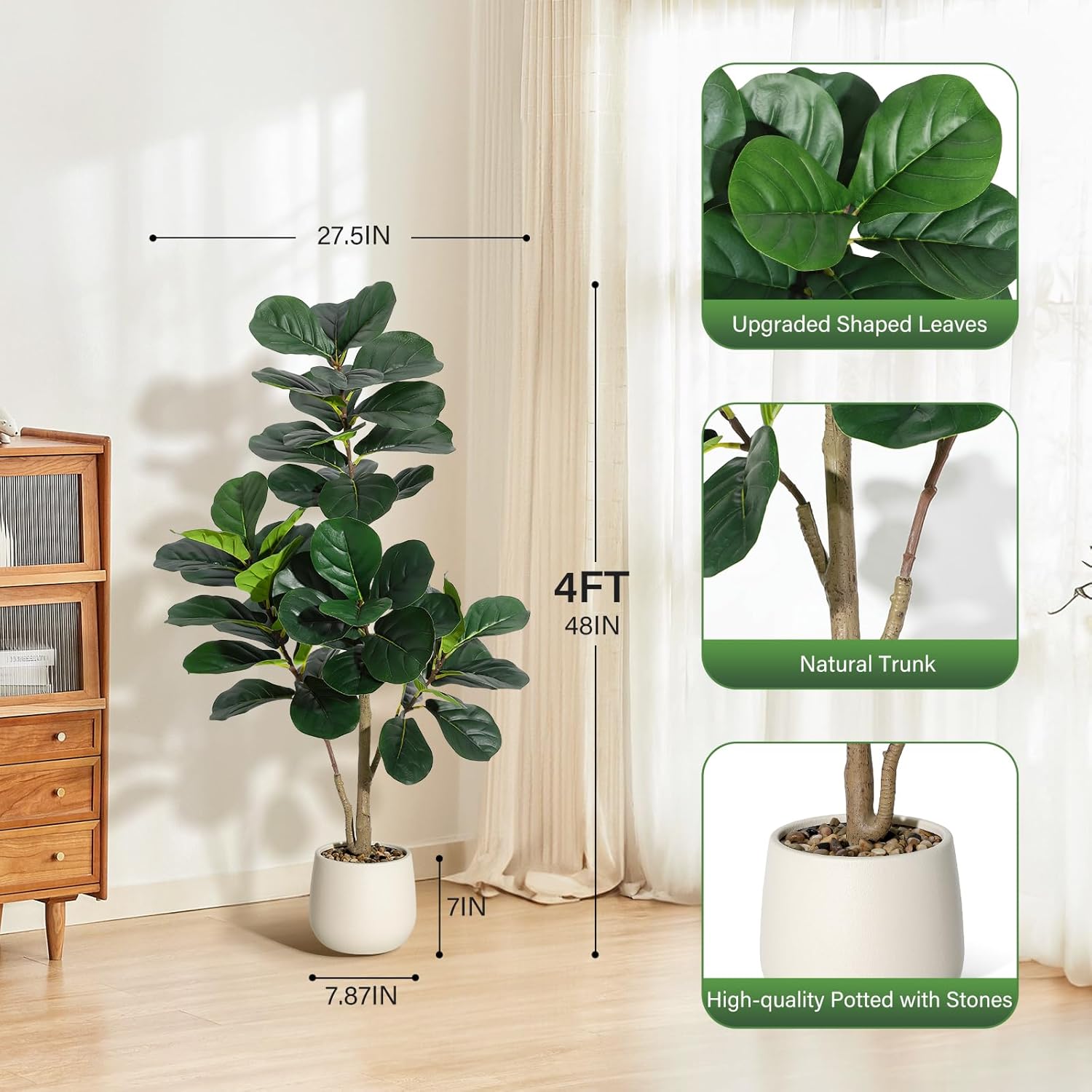 Ficus Lyrata Artificial - Plan - Ficus Lyrata Tree avaliação e preço